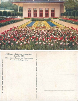 Dresdner Jubiläums-Gartenbauausstellung 1926 Kleine Zieranlage am Haupteingang *1926