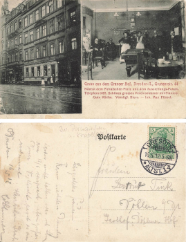 Dresden Grunaerstrasse 44 Restaurant Grunaer Hof Max Fussel o 1912