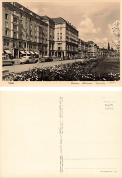 Dresden Altmarkt Westseite mit Cafe Prag * 1961 ​​​​​​​Verlag Hahn-Foto13737