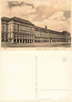 Dresden Altmarkt Westseite mit Cafe Prag * 1959 ​​​​​​​Verlag Hahn-Foto13730