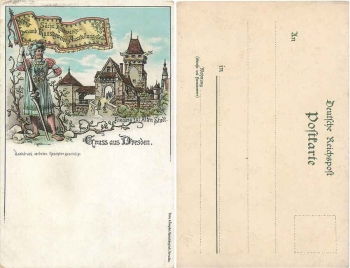 Dresden Saxon Handicrafts and Arts and Crafts Exhibition Litho 1896