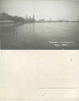 Dresden Elbe Hochwasser März 1915 Terrassenufer Echtfoto