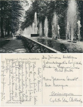 Dresden International Hygiene Exhibition 1930 ​​​​​​​Official map No.13 Hundertbrunnenstrasse