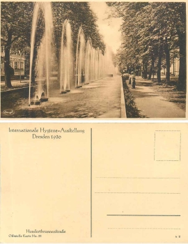 Dresden International Hygiene Exhibition 1930 ​​​​​​​Official map No.33 Hundertbrunnenstrasse