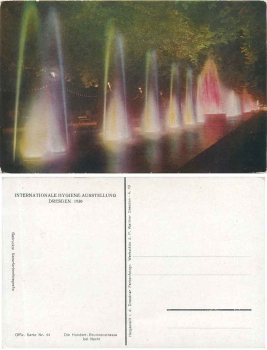 Dresden Internationale Hygiene Ausstellung 1930 ​​​​​​​Offizielle Karte No.44 Verlag  Farbfotographie A. P. Walther
