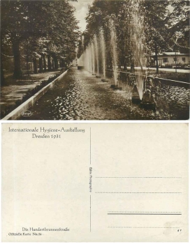 Dresden International Hygiene Exhibition 1931 Official Map No. 34 Hundertbrunnenstrasse