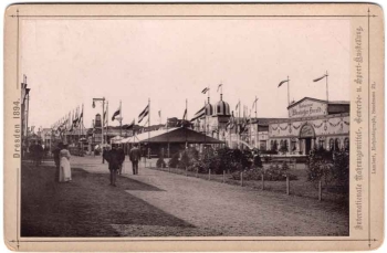 Dresden International Food Trade and Sports Exhibition 1894 Restaurant Deutscher Herold Cabinet photo 11 x 17 cm