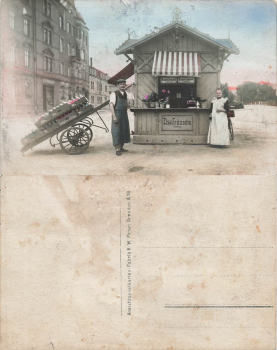 Loebtau Dresden lemonade stand Elsa Fritzsche married Weiss real photo * around 1910