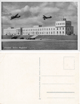 Klotzsche Dresden Airport with airplane * around 1940