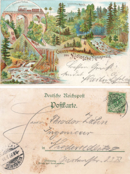 Klotzsche-Königswald Dresden Priessnitz Grund Litho o 1897