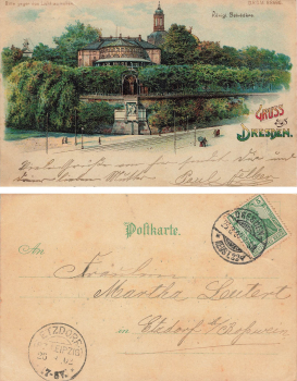 Dresden Royal Belvedere Stop against the light Litho o 1902