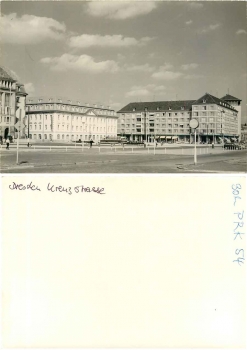 Dresden Kreuzstrasse mit Gewandhaus Druckvorlage 1970 