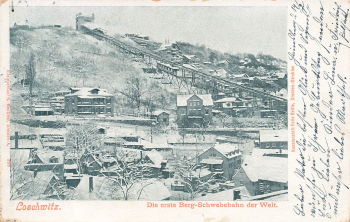Loschwitz Dresden winter view the first mountain suspension railway in the world o 1902