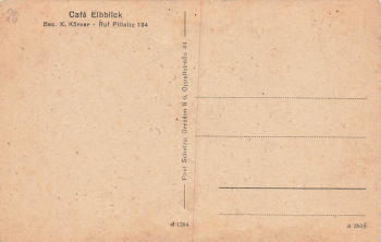 Loschwitz Dresden Cafe Elbblick K. Koerner * um 1940