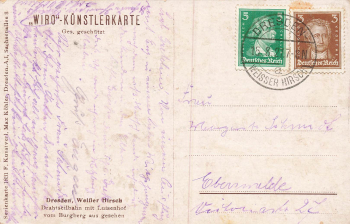 Loschwitz Dresden Weisser Hirsch Drahtseilbahn Wiro-Künstlerkarte o 1927