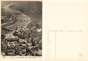 Dresden aerial photograph from the west * 1963 Publisher Hahn-Foto10255