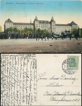 Dresden Neustadt Alaunplatz Schuetzen-Barracks o 22.5.1914
