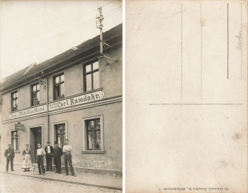 Dresden construction and furniture joinery Carl Ramdohr real photo around 1910