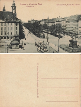 Dresden Neustaedter Markt Hauptstrasse * around 1910