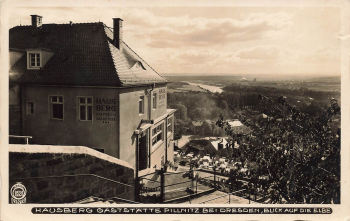 Pillnitz Dresden Hausberg Gaststaette o 1938 Hahn-Foto8528