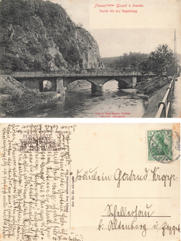 Plauen Dresden Begerburg Plauenscher Grund o 1906