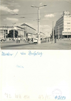 Dresden Postplatz "Haus des Buches" Druckvorlage um 1970 