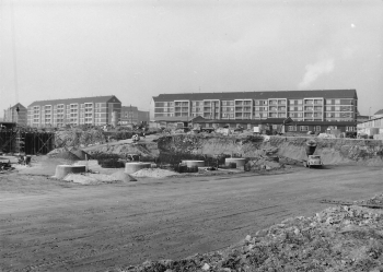 Dresden Prager Strasse Reconstruction of the Foundation Center Department Store Large Photo around 1970