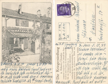 Raehnitz Dresden The War Settlement Single-Family Terraced House Prof Heinrich Tessenow o 1944
