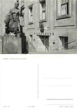 Dresden City Hall donkey at Ratskeller *1970 Hanich1970