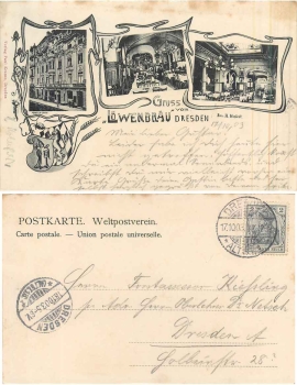 Dresden Restaurant Löwenbräu o 17.10.1903