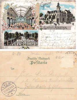 Rossthal Dresden Gasthof Litho o 1898