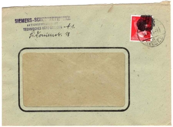 Dresden Sächsische Schwärzung 12 Pfennig Hitler o Dresden Altst.27  18.6.1945 nach MeissenDresden Sächsische Schwärzung 12 Pfennig Hitler o Dresden Neust.8 14.6.1945
