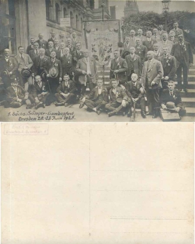 Dresden 1st Saxon Singers' League Festival June 1925 MGV "Liederhain" Crimmitschau real photo