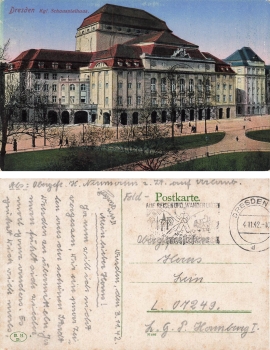 Dresden Schauspielhaus Feldpost 1942