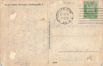 Seevorstadt Dresden Lindengasse 8 Autlerheim o 1924