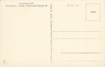 Seevorstadt Dresden Grosse Plauensche Strasse 16 Josephinenstift * um 1930