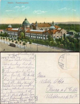 Dresden Stuebelallee Ausstellungspalast o 18.4.1915