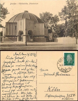 Dresden Stuebelallee Planetarium o 14.3.1929