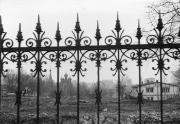 Suedvorstadt Dresden Hochschulstrasse Baustelle an der Russischen Kirche Echtfoto um 1970