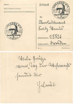 Dresden Day of the Wehrmacht special stamp 17.3.1940