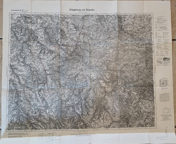 Dresden and the surrounding area standard sheet 101 map 1937