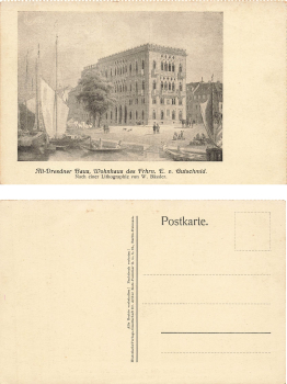 Dresden Venetian House of Baron von Gutschmid, Terrassenufer next to the Carola Bridge * around 1920