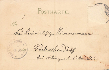 Wachwitz Dresden artist card A. Noether o 1902
