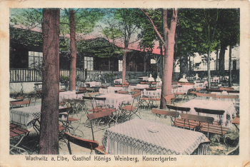 Wachwitz Dresden Gasthof Koenigs Weinberg Konzertgarten * um 1910