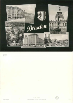 Dresden Großformatkarte ca. A5 um 1964 