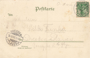 Weisser Hirsch Dresden Gruss vom Weissen Adler Litho o 1900