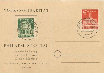 SBZ Michel 64 65 We are building! on map o Dresden A21 31.3.1946