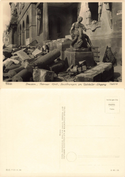 Dresden Ratskeller Eingang Zerstörung im 2 WK * 1955 ​​​​​​​Hahn-Foto13507