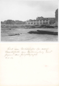 Dresden Wilsdruffer Strasse after market hall destruction in WWII 1952