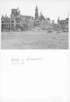 Dresden Altmarkt and Castle destruction in WWII 1952